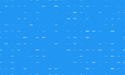 Poster - seamless background pattern of evenly spaced white 200 percent symbols of different sizes and opacit