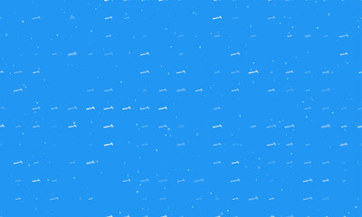 Poster - Seamless background pattern of evenly spaced white hammer symbols of different sizes and opacity. Vector illustration on blue background with stars