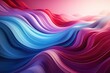 © Kepler - Colorful abstract background with smooth wavy lines. 3d render