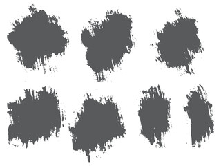 collection of different black grunge brush stroke