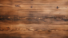 Closeup Of Brown Rustic Wooden Table Texture With Cracks - Wood Background