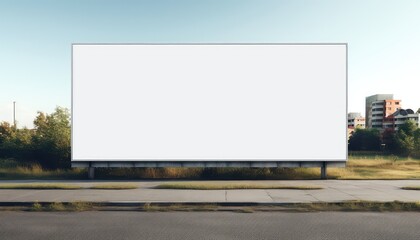 blank billboard on the street ,daylight