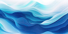 Abstract Blue Wave. Turquoise Blue And White Wave, Abstract Ocean Wave Background