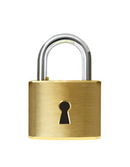  black and gold metallic padlock, locks isolated on a transparent background. PNG, cutout, or clipping path.	
