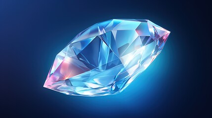 Close up of crystal blue diamond jewelry isolated background. AI generated image