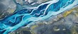 Beautiful aerial photograph of glacial rivers in Iceland showcasing the stunning artistry of Mother Nature