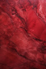 Poster - A detailed close-up view of a red marble surface. This image can be used for various purposes, such as background textures, architectural designs, or interior decorations.