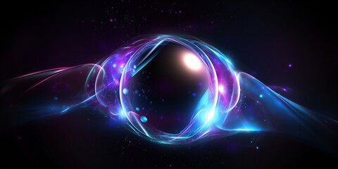 purple and blue orb digital wave technology background wallpaper concept, motion texture cyber netwo