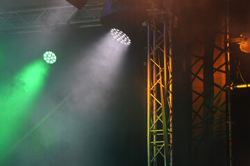 Wall Mural - the grid of lights on a concert stage. lights at a concert. detail.