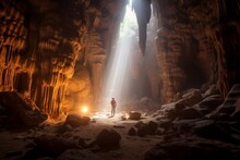 Exploring Enchanting Caverns In Sappong. Generative AI