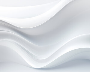 Poster - Abstract soft shiny white gray wavy line background graphic design. Elegant white gray modern architecture art. Blurred backdrop effect back