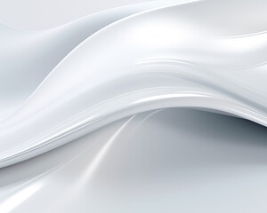 Poster - Abstract soft shiny white gray wavy line background graphic design. Elegant white gray modern architecture art. Blurred backdrop effect back