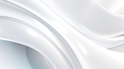 Poster - Abstract soft shiny white gray wavy line background graphic design. Elegant white gray modern architecture art. Blurred backdrop effect back