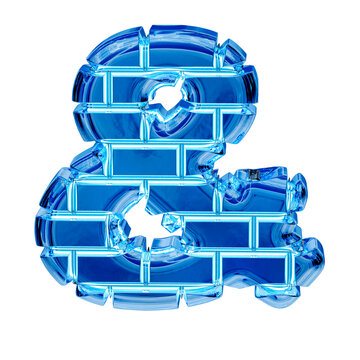 Symbol made of blue ice bricks