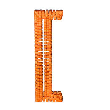 Symbol made of redheaded cubes