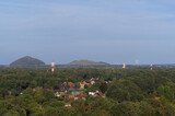 Fototapeta Do pokoju - Widok na krajobraz Belgii z góry, przemysł i natura, lasy.