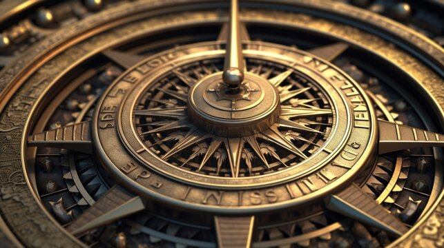 ethical compass depict a leader as a moral, digital art illustration, Generative AI