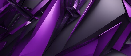 Wall Mural - Black and purple modern futuristic abstract background with curved shapes, lines, circles and 3d effect from Generative AI