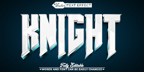 Poster - Shiny White and Blue Vector Editable Text Effect Template