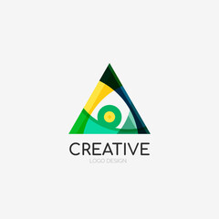 Aufkleber - Triangle abstract logo, business emblem icon