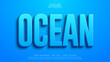 © Cahyart Studio - Blue ocean text effect. Blue editable text effect