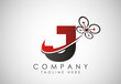 Letter J drone logo design vector template. Drone technology logo sign symbol