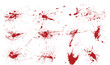 Collection of blood background