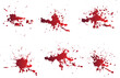 Realistic set of blood splatter vector