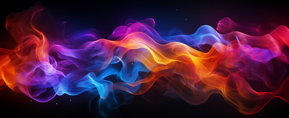 abstract neon blurred in dark room background