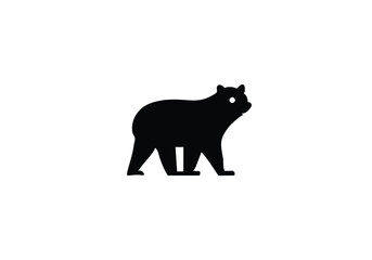 Bear minimal style icon illustration design