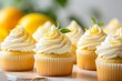 AI generated illustration of creamy cupcakes with vanilla flavor