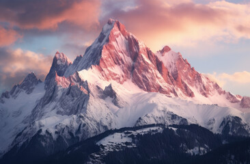  a beautiful image of the snow covered mountains in the dolomites