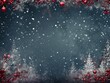 © Wirestock - AI generated illustration of fir trees in the snow as a Christmas background