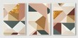 © Wirestock - AI generated illustration of three various abstract painting designs