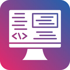 Vector Design Backend Development Icon Style