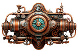 steampunk fusion isolated on transparent background, Generative Ai