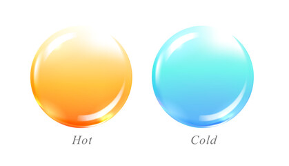 Wall Mural - water drops vector data(hot&cold）