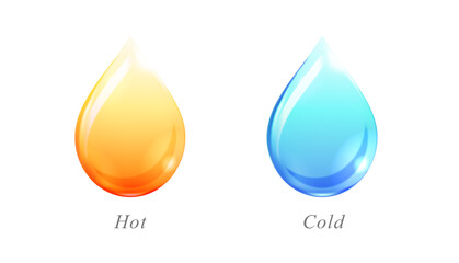 Wall Mural - water drops vector data(hot&cold）