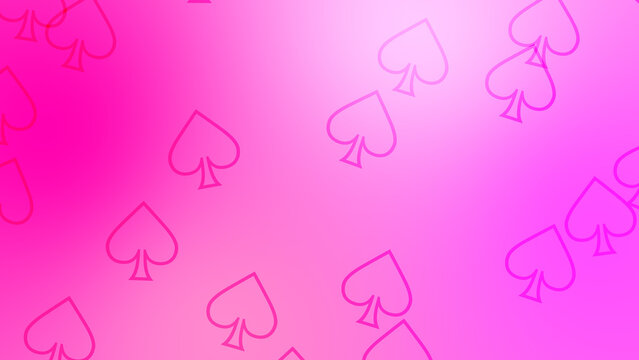 CG image of pink and magenta background including spade shaped object