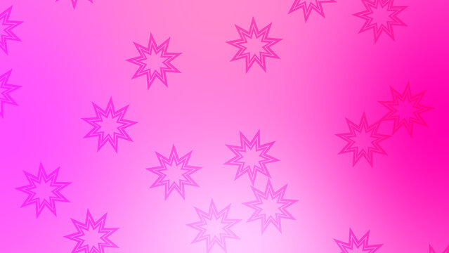 CG image of pink and magenta background including star shaped object