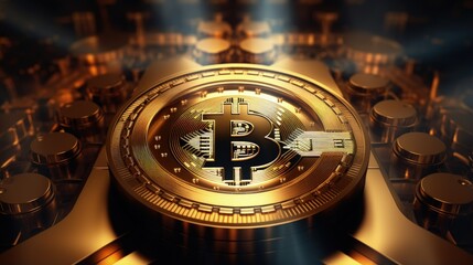 Poster - Blockchain encryption for crypto currencies bitcoin financial money records