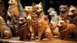 Animals wooden figurines handmade, Animal wooden carved, wood carving craft.