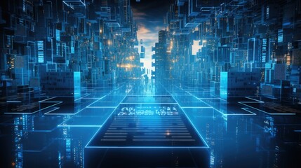Aufkleber - Cyber security, Data protection, Structure of virtual network on innovative internet network connection of Digital technology business, verification and data encryption, Big data and blockchain.