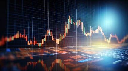 Aufkleber - Stock market or forex trading graph. Chart in financial market. Abstract finance background.