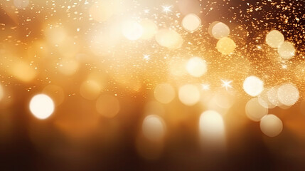 Wall Mural - Bokeh light gold abstract background