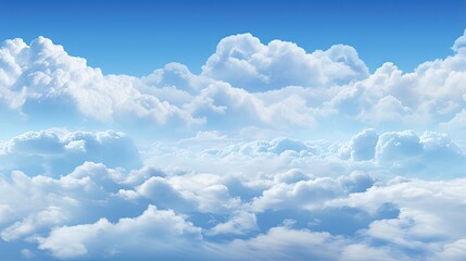 Poster - Layered clouds floating around the sky as frame Heaven Clouds background concept
