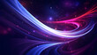© Planetz - abstract blue background, Cosmic hyper space with neon lights and swirls. neon wave