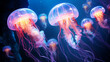 jelly fishes in the aquarium