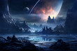 Night universe sci-fi wallpaper