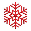 © sakdina - 3d realistic red snowflake christmas ornament decoration design for element